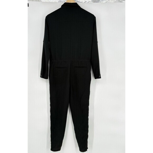 Ted Baker Triksie Jumpsuit Black Rolled Long‎ Sleeve Drawstring V Neck 0 - Picture 8 of 8